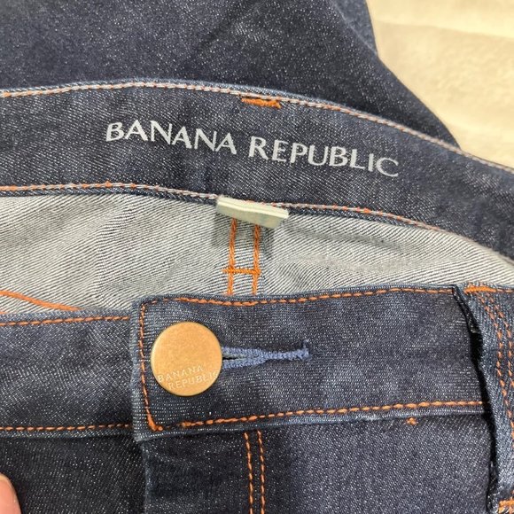 Banana Republic 31 Skinny Dark Wash Denim Fall Winter Slim Classic School Jeans - Picture 5 of 10